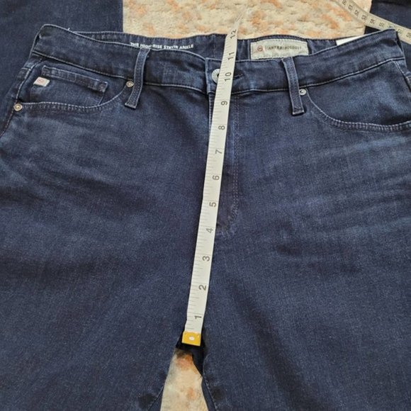 đź‘• ANTHROPOLOGIE AG The Stevie High-Rise Skinny Ankle Dark Wash Jeans - Size 31R - Picture 7 of 10